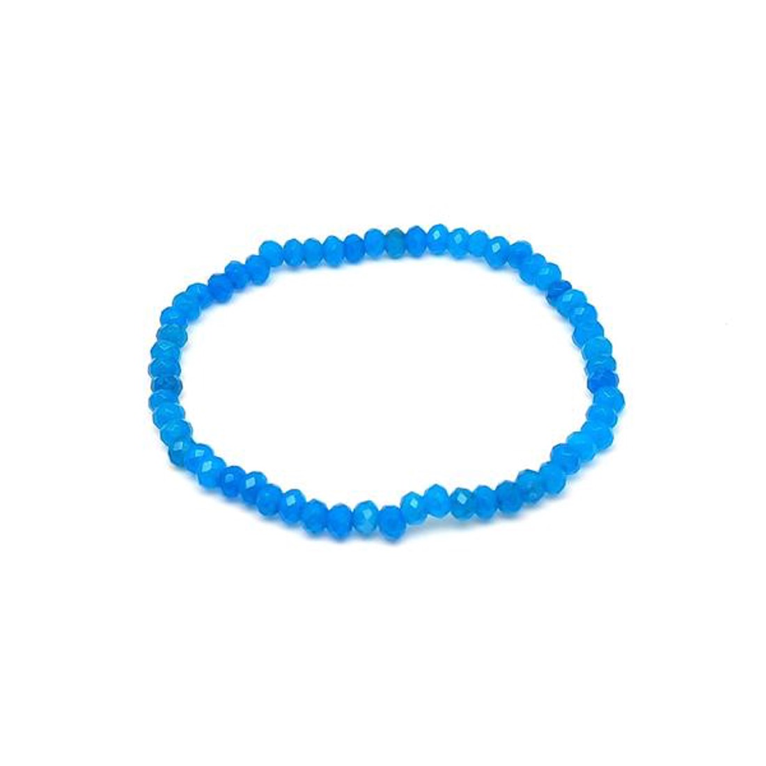 Achát fazettált korong karkötő királykék 43 mm - ékszer - karkötő - ásványkarkötő - Meska.hu