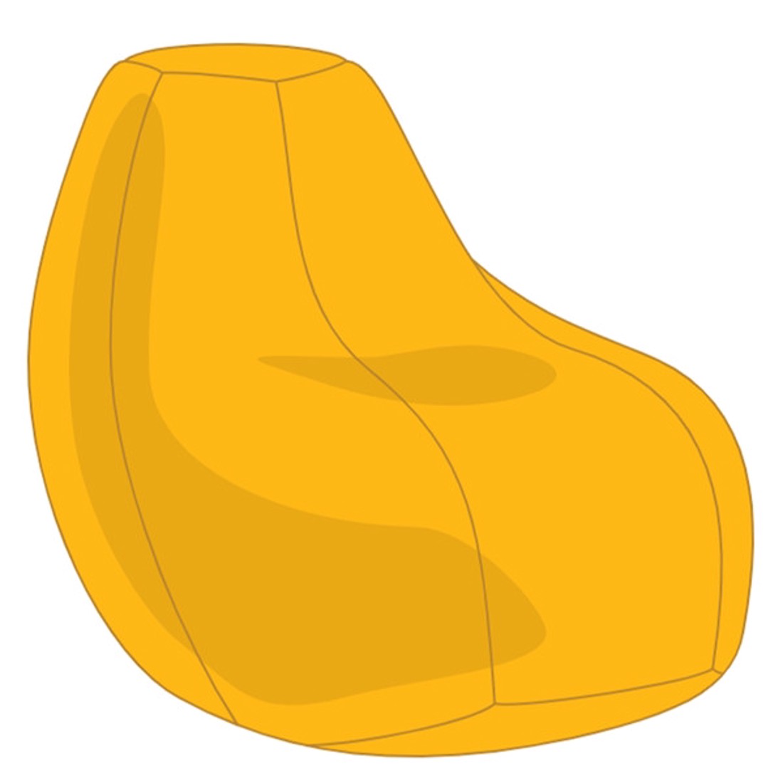 Sárga Tini Babzsákfotel Huzat - otthon & életmód - bútor - babzsák - babzsák huzat - Meska.hu