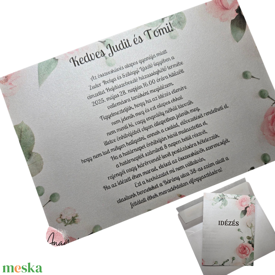 Esküvői meghívók , tanú felkérők - esküvő - emlék & ajándék - szülőköszöntő ajándék - Meska.hu