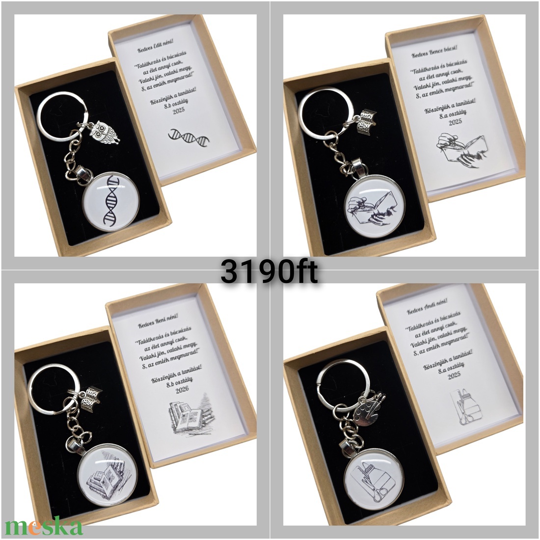 Ballagási kulcstartók tanároknak - ékszer - ékszertartó - ékszerdoboz - Meska.hu