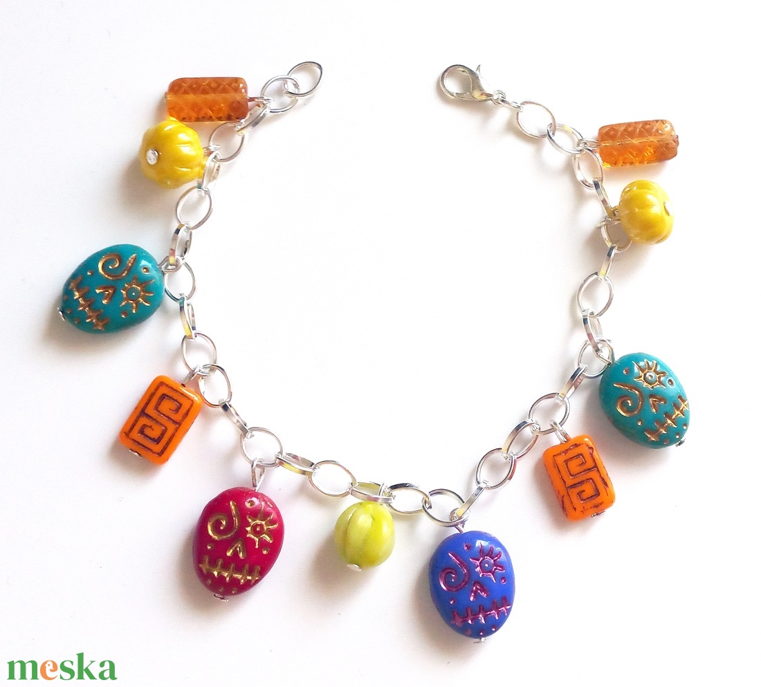 Mexikó karkötő - ékszer - karkötő - charm karkötő - Meska.hu