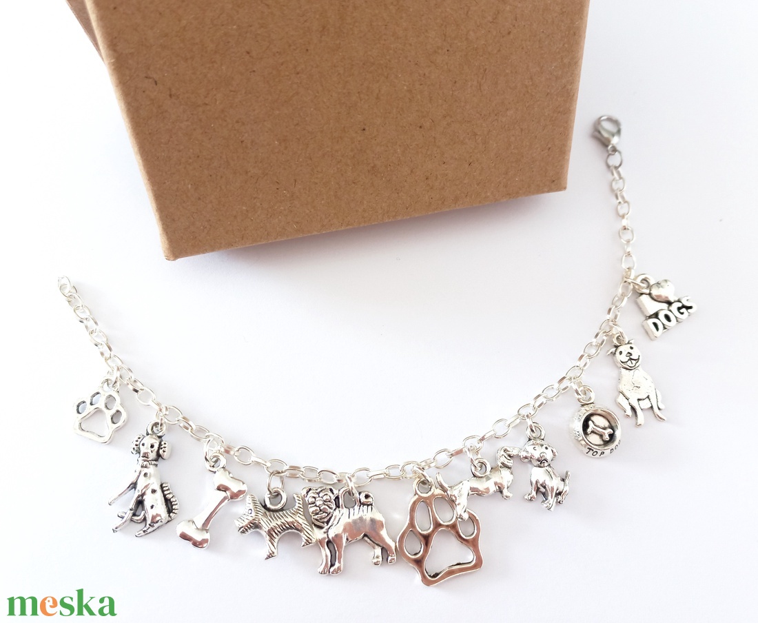 Kutyamánia karkötő  - ékszer - karkötő - charm karkötő - Meska.hu