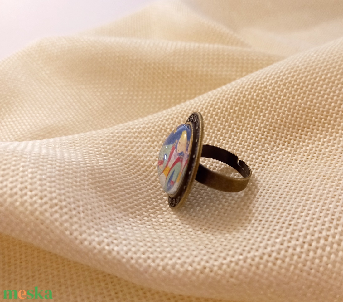 Kis  herceg üveglencsés gyűrű - ékszer - gyűrű - üveglencsés gyűrű - Meska.hu