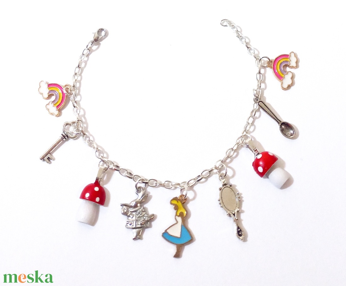 Alíz csodaországban  - ékszer - karkötő - charm karkötő - Meska.hu