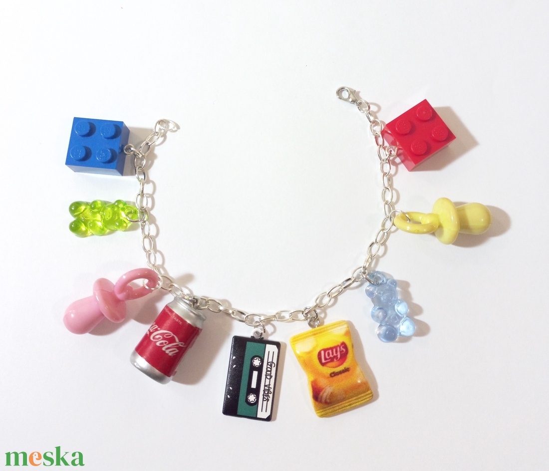90es évek, retro - ékszer - karkötő - charm karkötő - Meska.hu 90es évek, retro - ékszer - karkötő - charm karkötő - Meska.hu