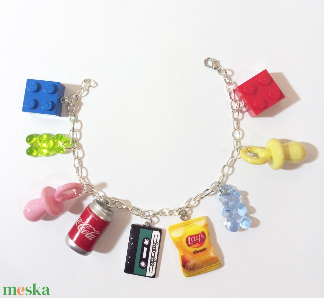 90es évek, retro - ékszer - karkötő - charm karkötő - Meska.hu 90es évek, retro - ékszer - karkötő - charm karkötő - Meska.hu