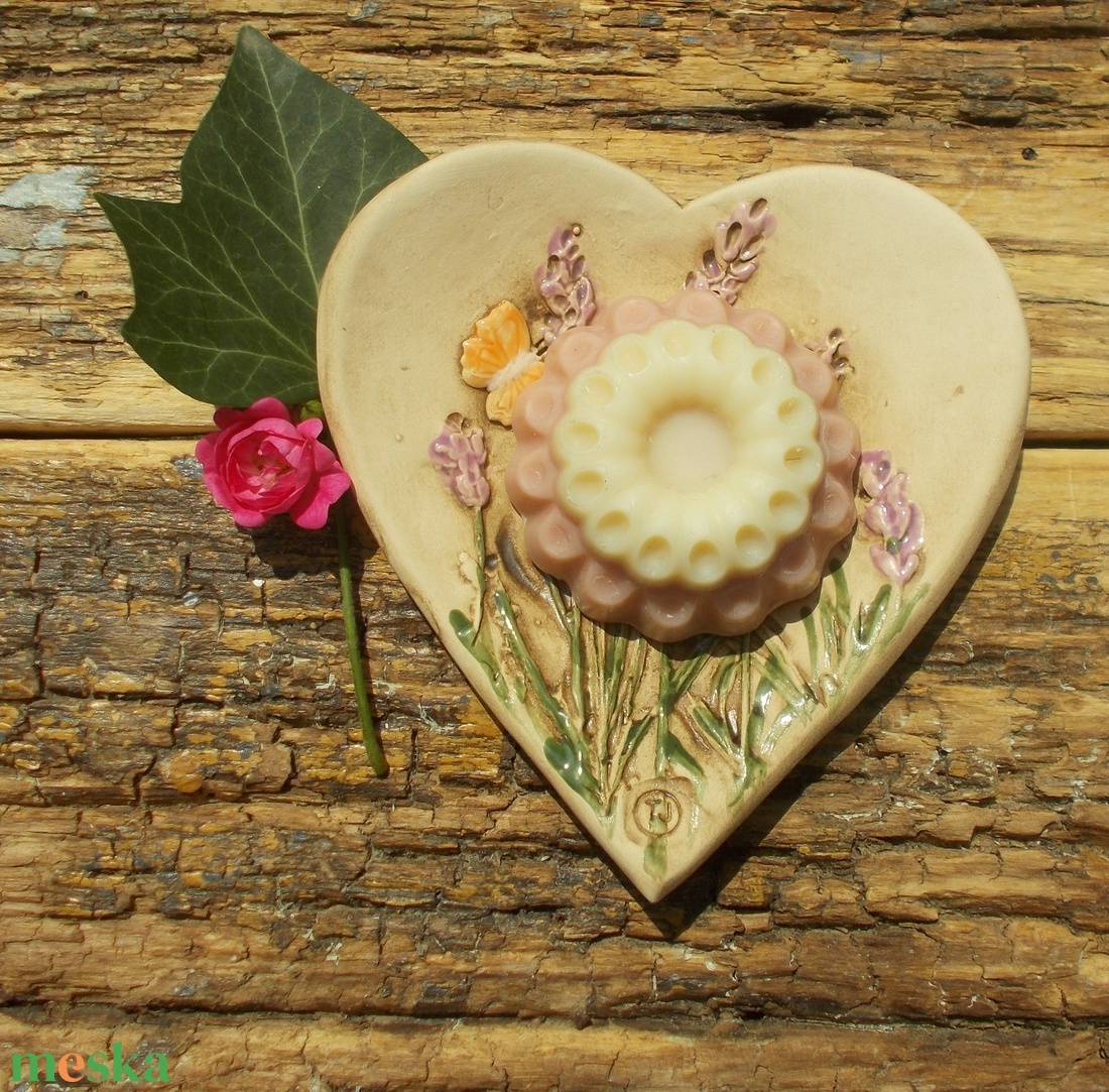  Levendulás szappantartó - otthon & életmód - fürdőszoba - szappantartó - Meska.hu