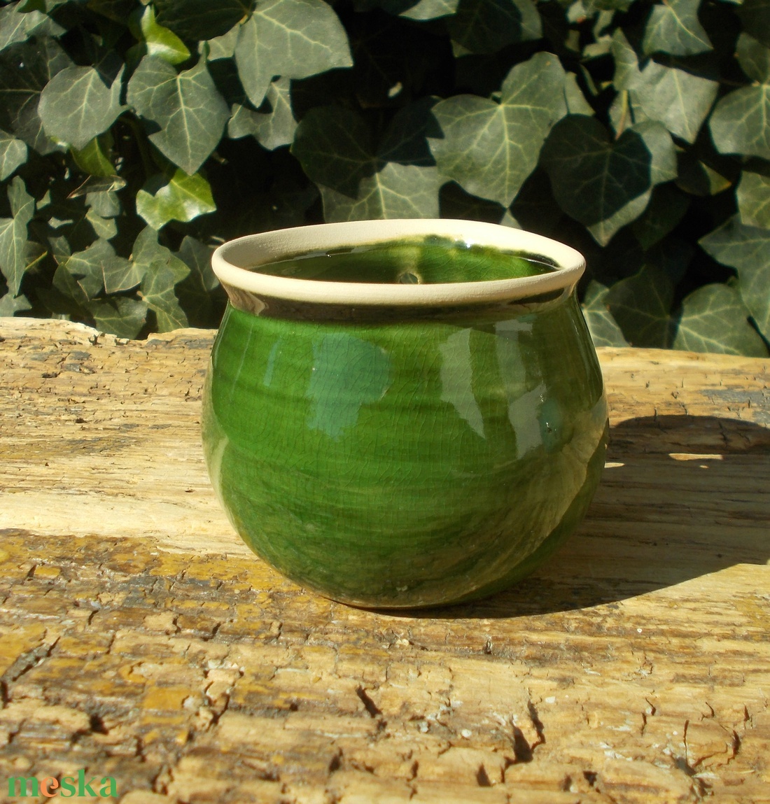 Zöld mécsestartó - otthon & életmód - gyertya, illat, aroma - mécses és mécsestartó - Meska.hu