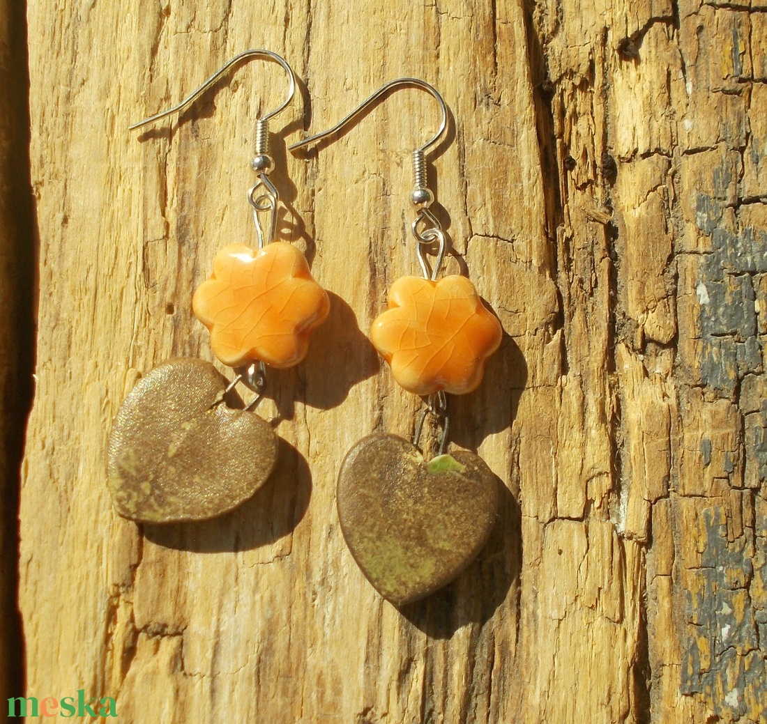 Méhecskés fülbevaló - ékszer - fülbevaló - lógó fülbevaló - Meska.hu