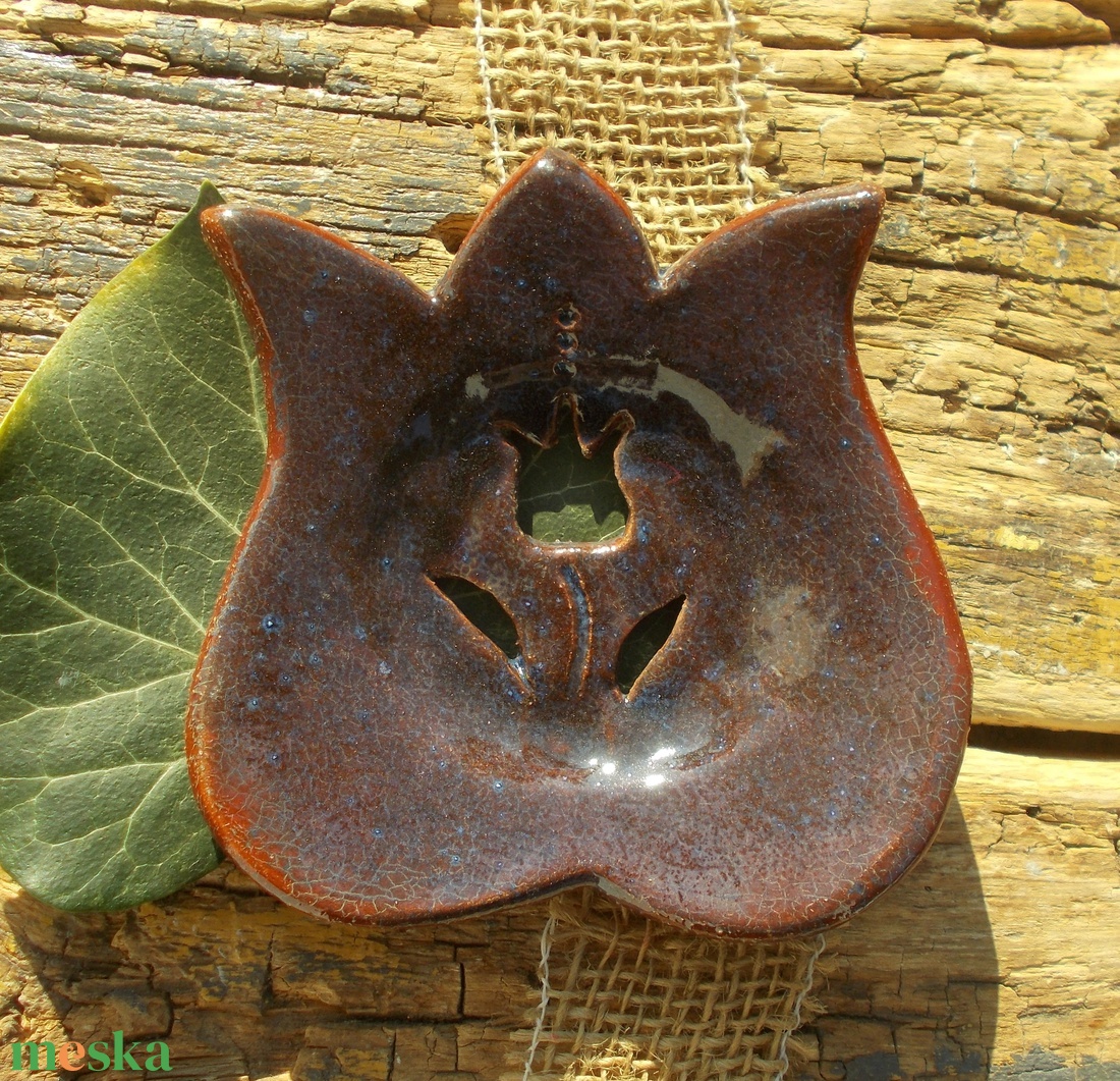 Tulipános szappantartó - otthon & életmód - fürdőszoba - szappantartó - Meska.hu