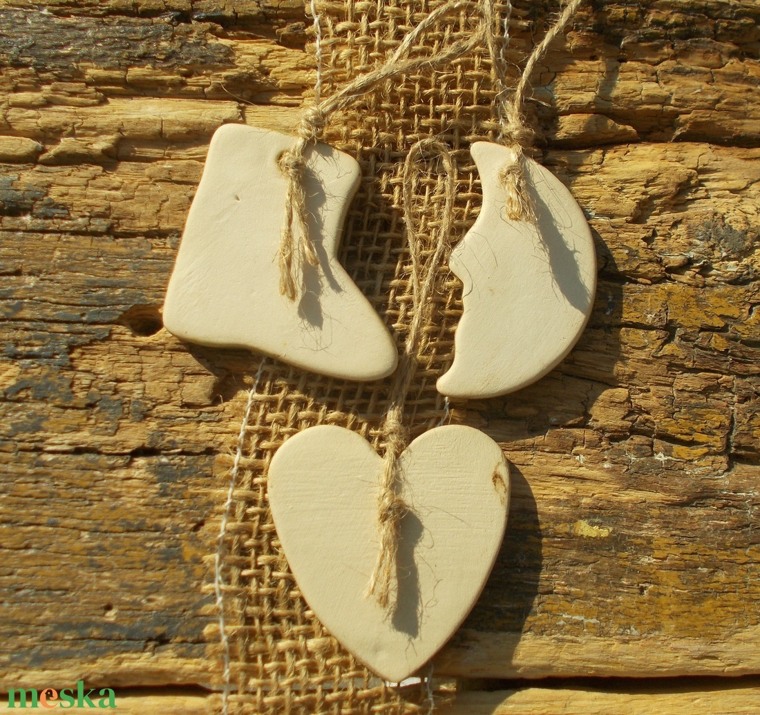 3 db mázas karácsonyfadísz  - karácsony - karácsonyi lakásdekoráció - karácsonyfadíszek - Meska.hu