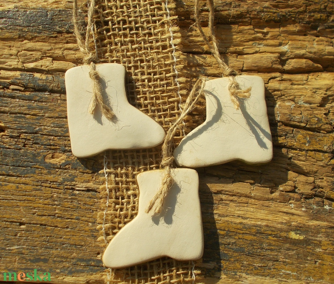 3 db mázas karácsonyfadísz  - karácsony - karácsonyi lakásdekoráció - karácsonyfadíszek - Meska.hu