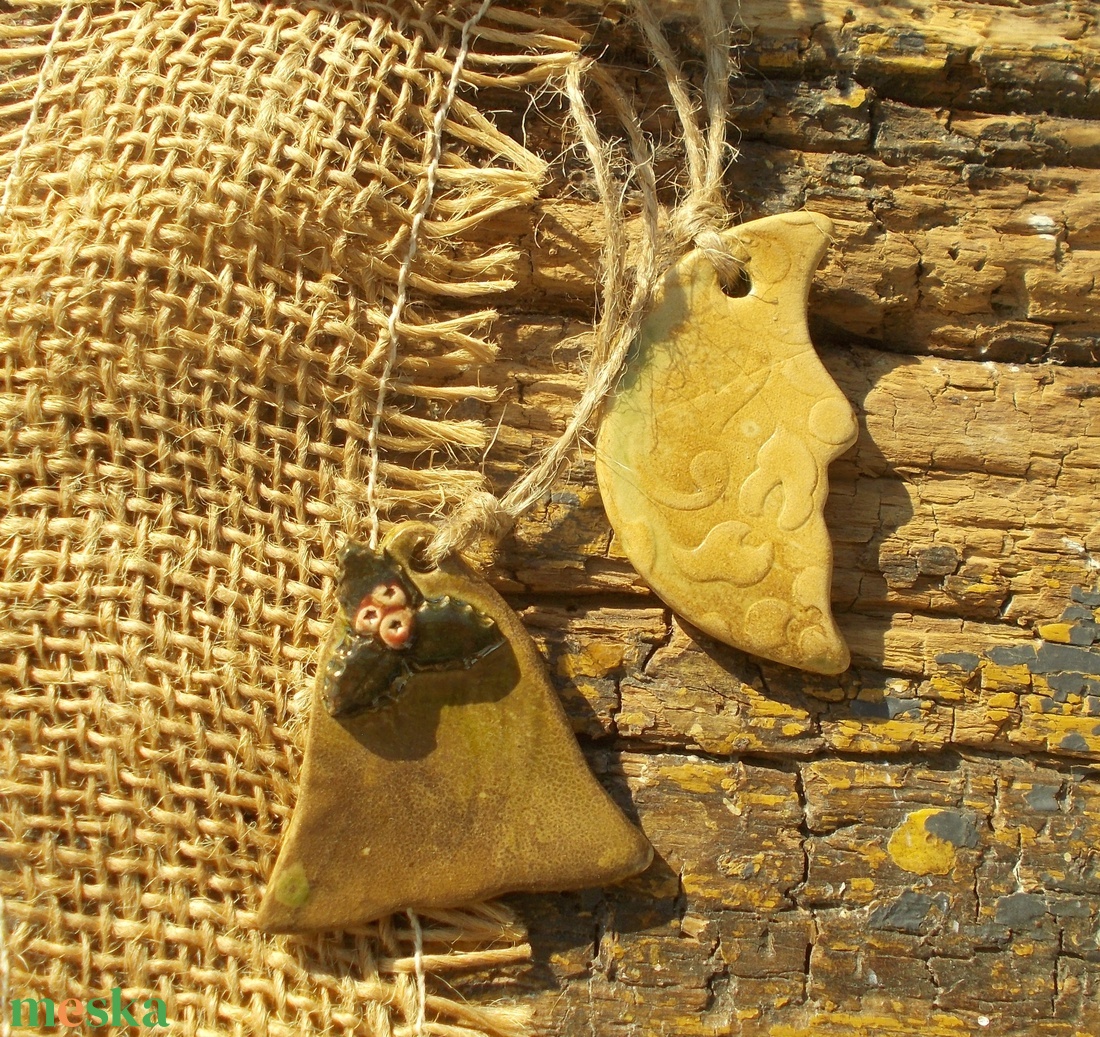 3 db mázas karácsonyfadísz  - karácsony - karácsonyi lakásdekoráció - karácsonyfadíszek - Meska.hu