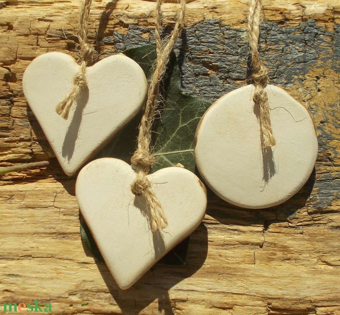 3 db mázas karácsonyfadísz  - karácsony - karácsonyi lakásdekoráció - karácsonyfadíszek - Meska.hu