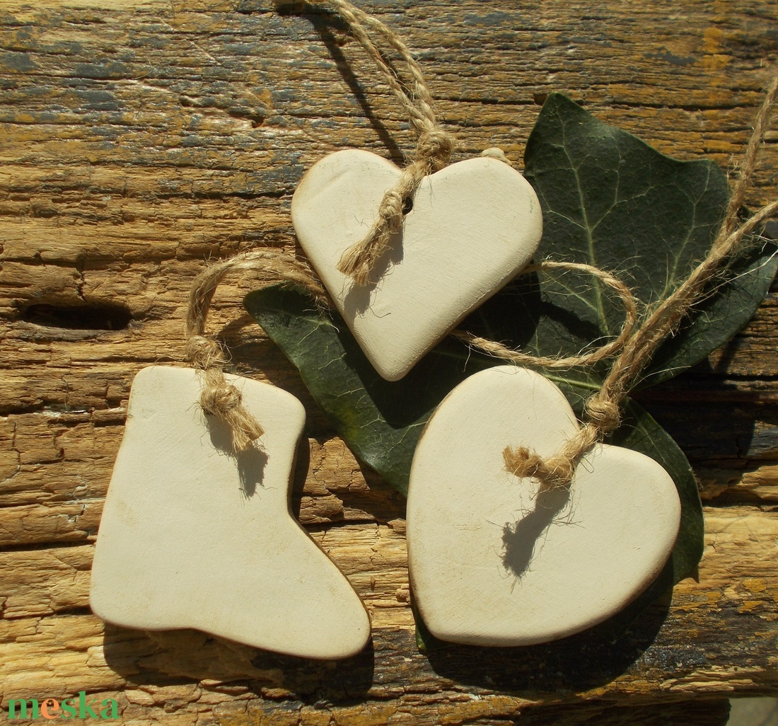 3 db mázas karácsonyfadísz  - karácsony - karácsonyi lakásdekoráció - karácsonyfadíszek - Meska.hu