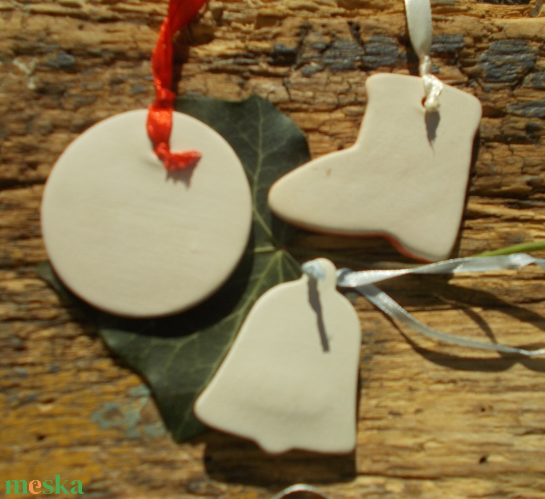 3 db mázas karácsonyfadísz  - karácsony - karácsonyi lakásdekoráció - karácsonyfadíszek - Meska.hu