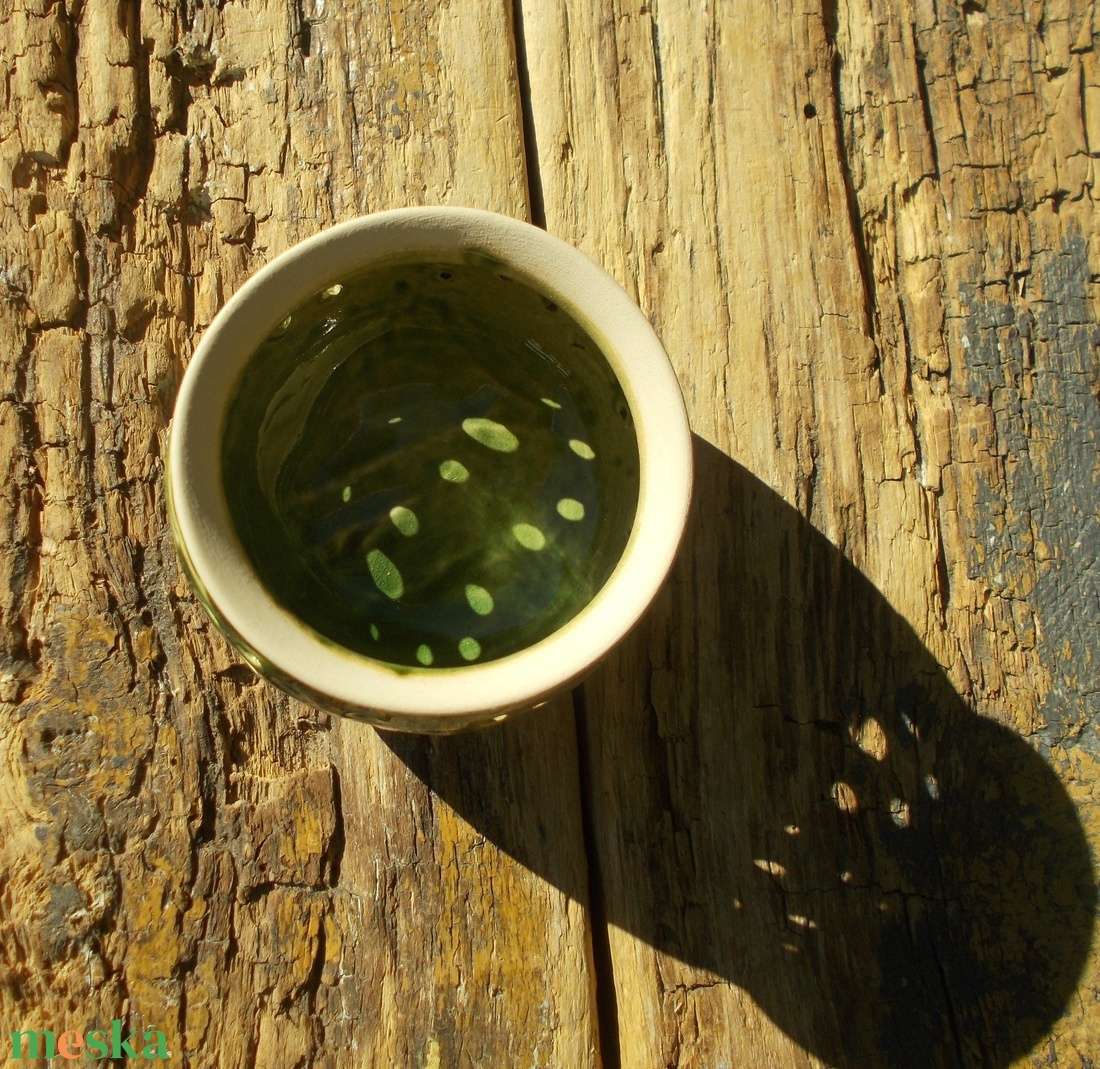 Zöld  színű  mécsestartó - otthon & életmód - gyertya, illat, aroma - mécses és mécsestartó - Meska.hu