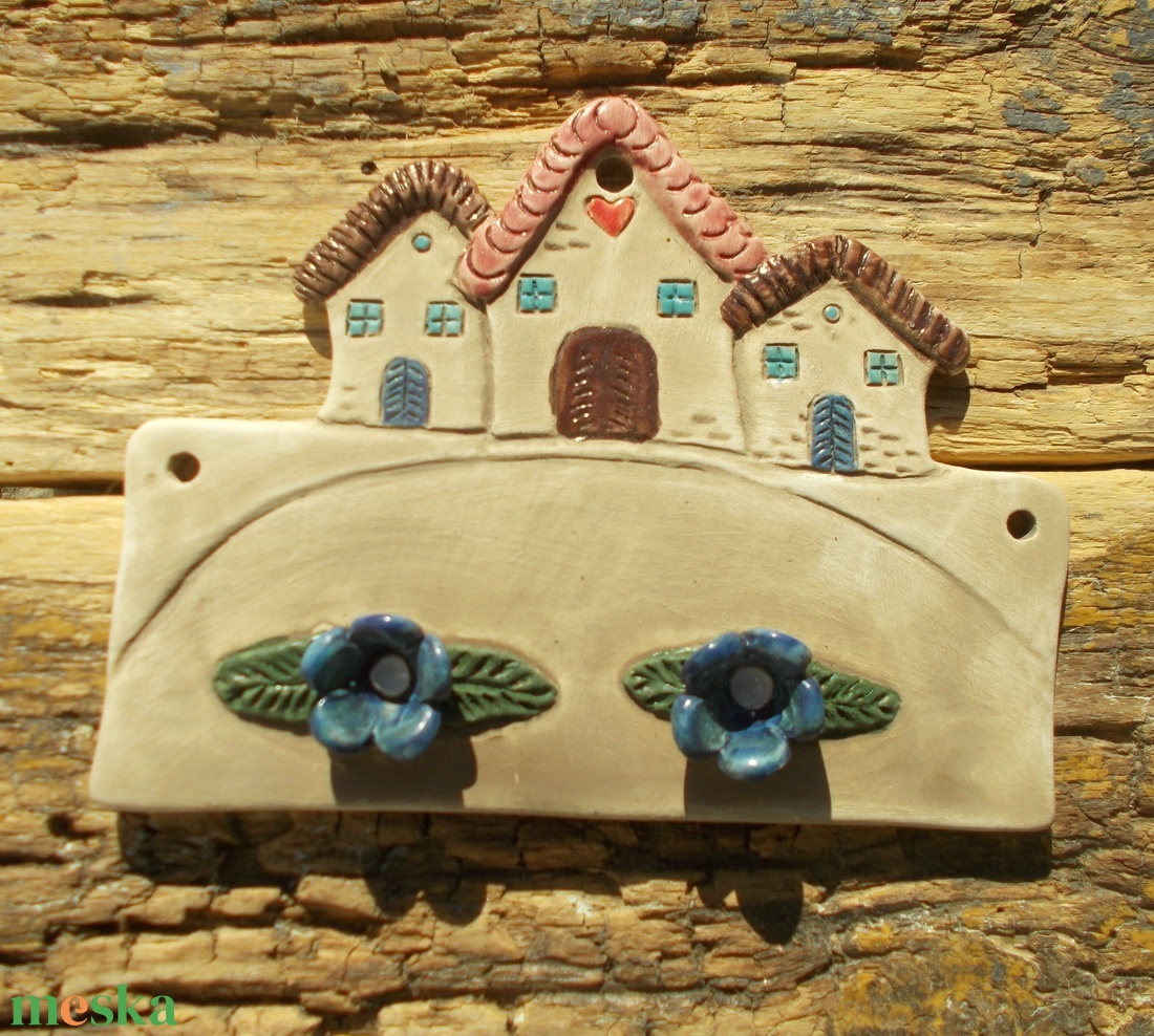 Virágos törölközőakasztó  - otthon & életmód - dekoráció - fali és függő dekoráció - fali kulcstartó - Meska.hu