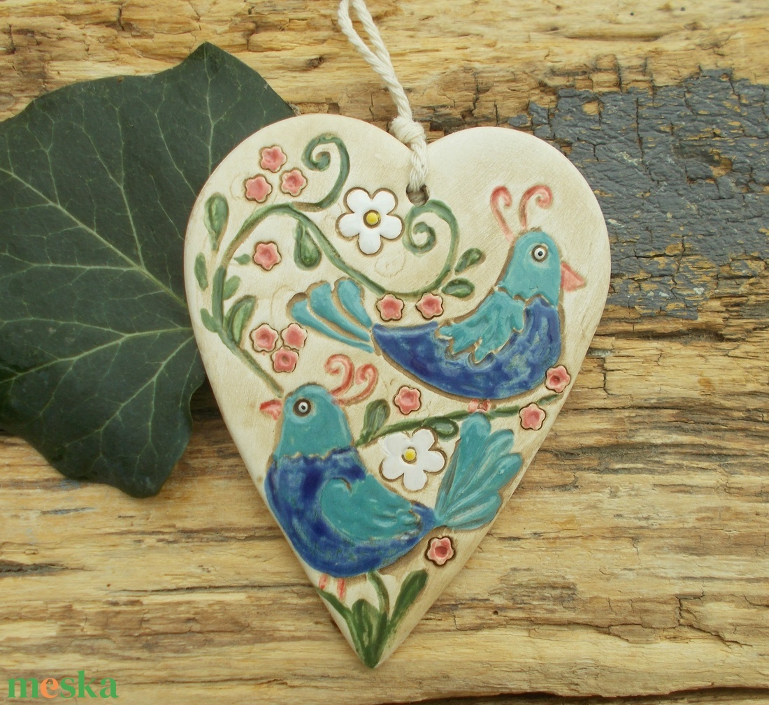 Madárkák, falikép - otthon & életmód - dekoráció - kép & falikép - táblakép - Meska.hu