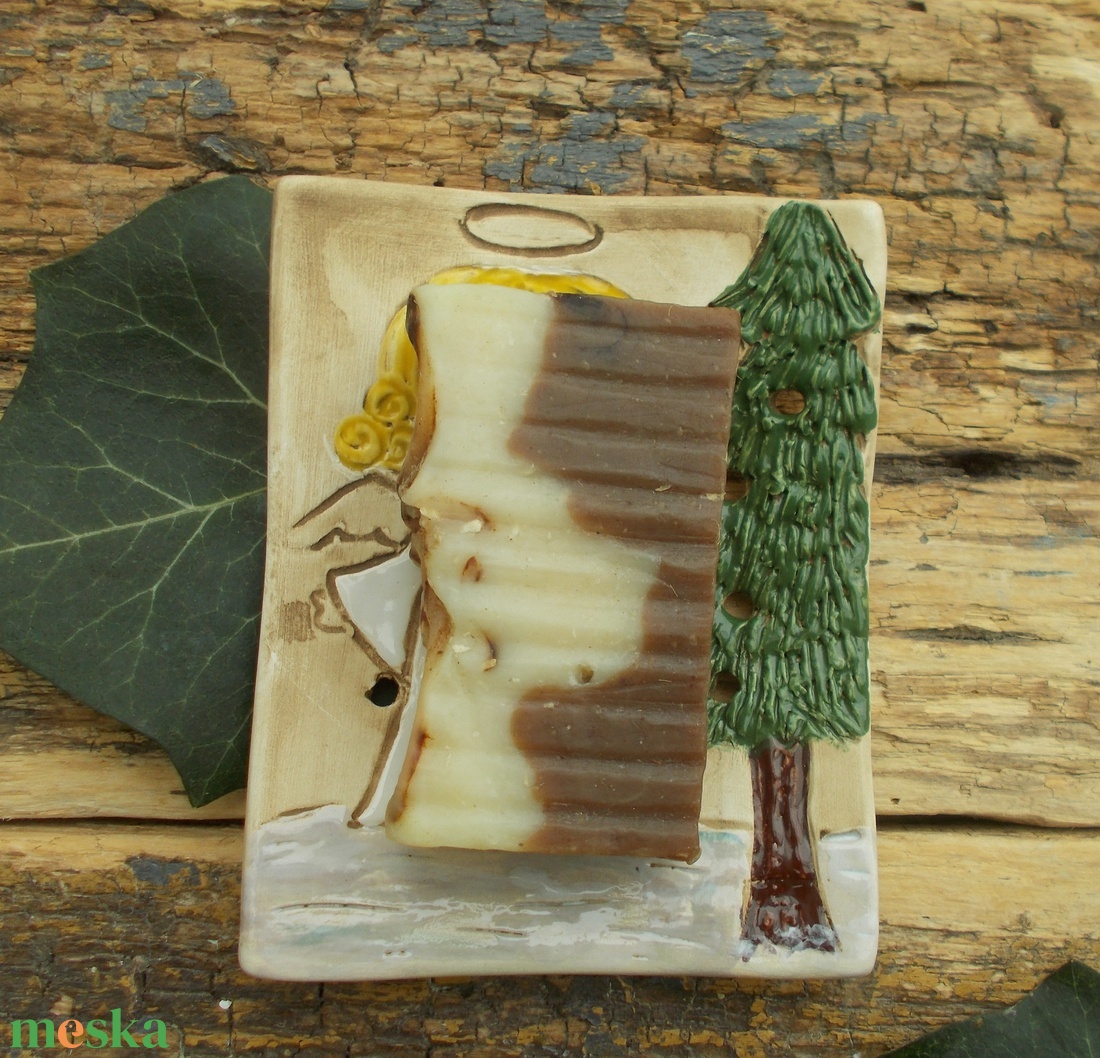 Angyalkás  szappantartó - otthon & életmód - fürdőszoba - szappantartó - Meska.hu