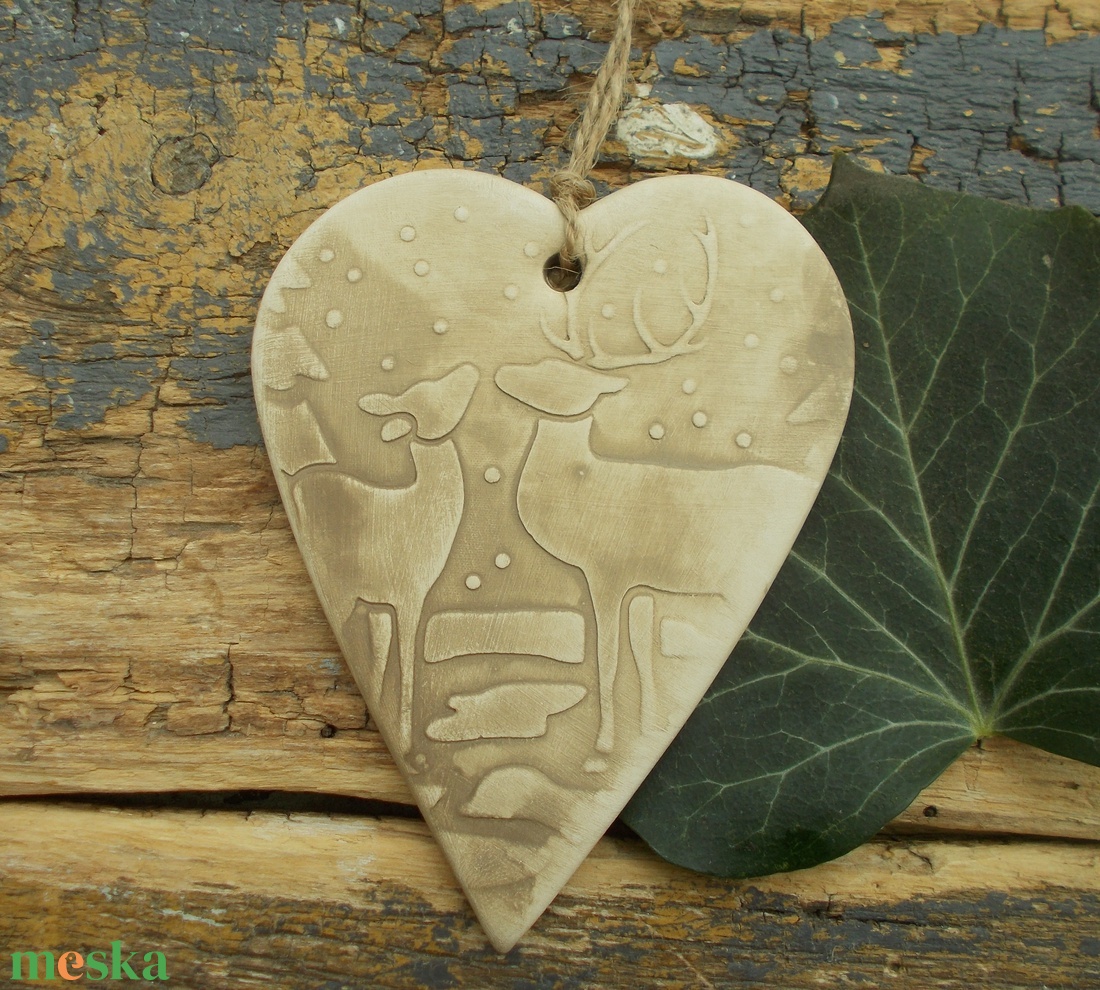 3 db Vintage akasztható dísz.  - karácsony - karácsonyi lakásdekoráció - karácsonyfadíszek - Meska.hu