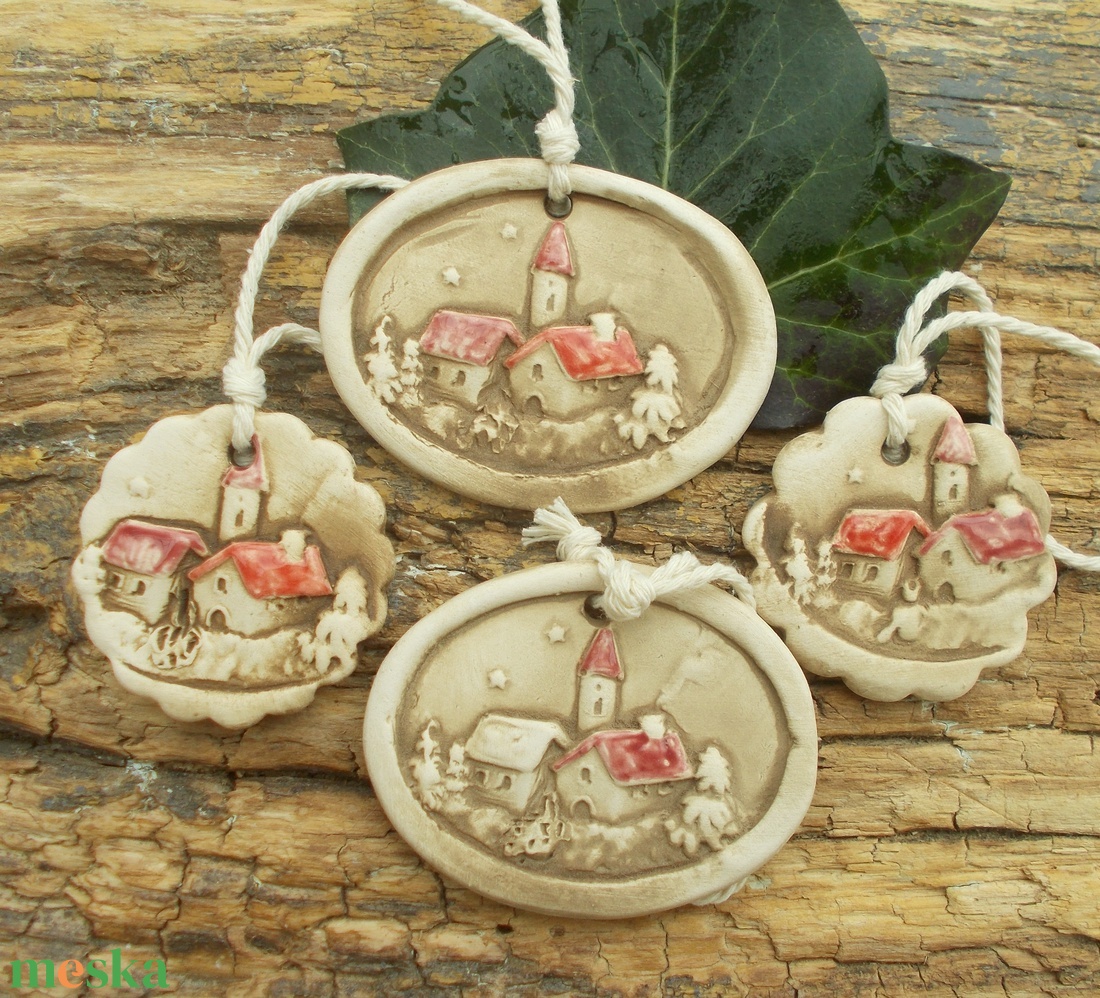 4 db Vintage karácsonyfadísz.  - karácsony - karácsonyi lakásdekoráció - karácsonyfadíszek - Meska.hu