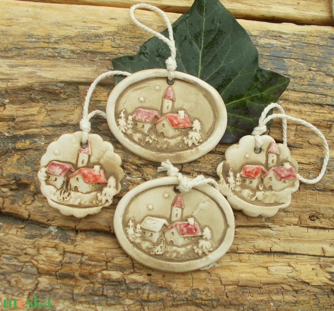 4 db Vintage karácsonyfadísz.  - karácsony - karácsonyi lakásdekoráció - karácsonyfadíszek - Meska.hu