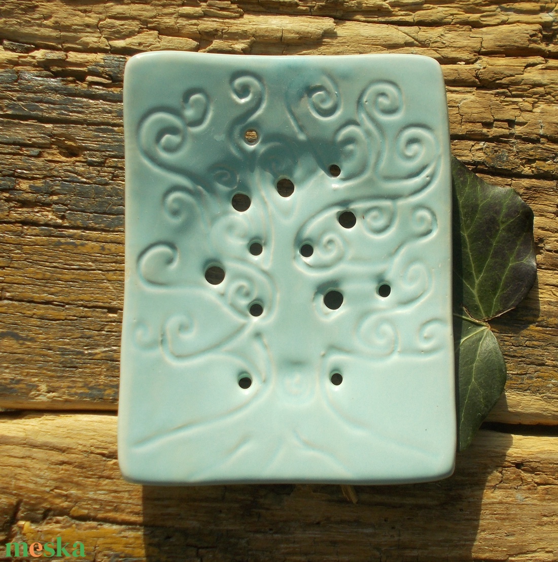 Életfa mintás  szappantartó - otthon & életmód - fürdőszoba - szappantartó - Meska.hu