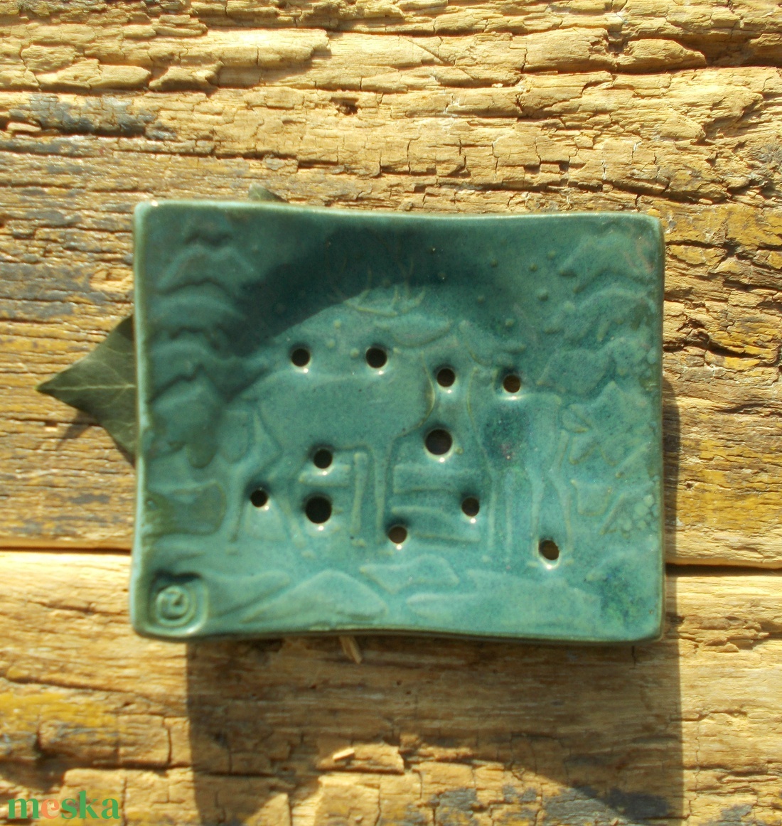 Szappantartó őzekkel - otthon & életmód - fürdőszoba - szappantartó - Meska.hu