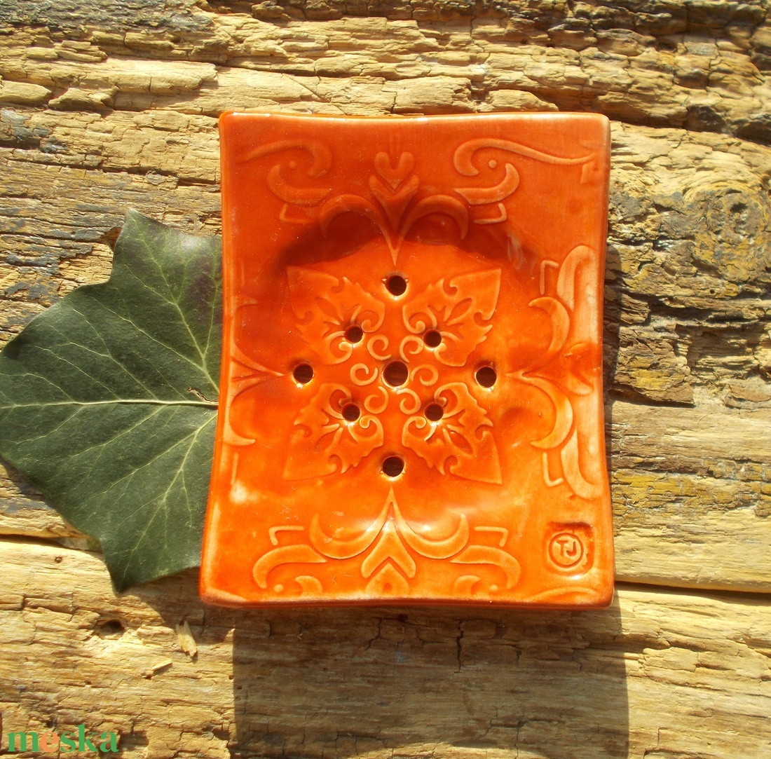 Piros szappantartó - otthon & életmód - fürdőszoba - szappantartó - Meska.hu