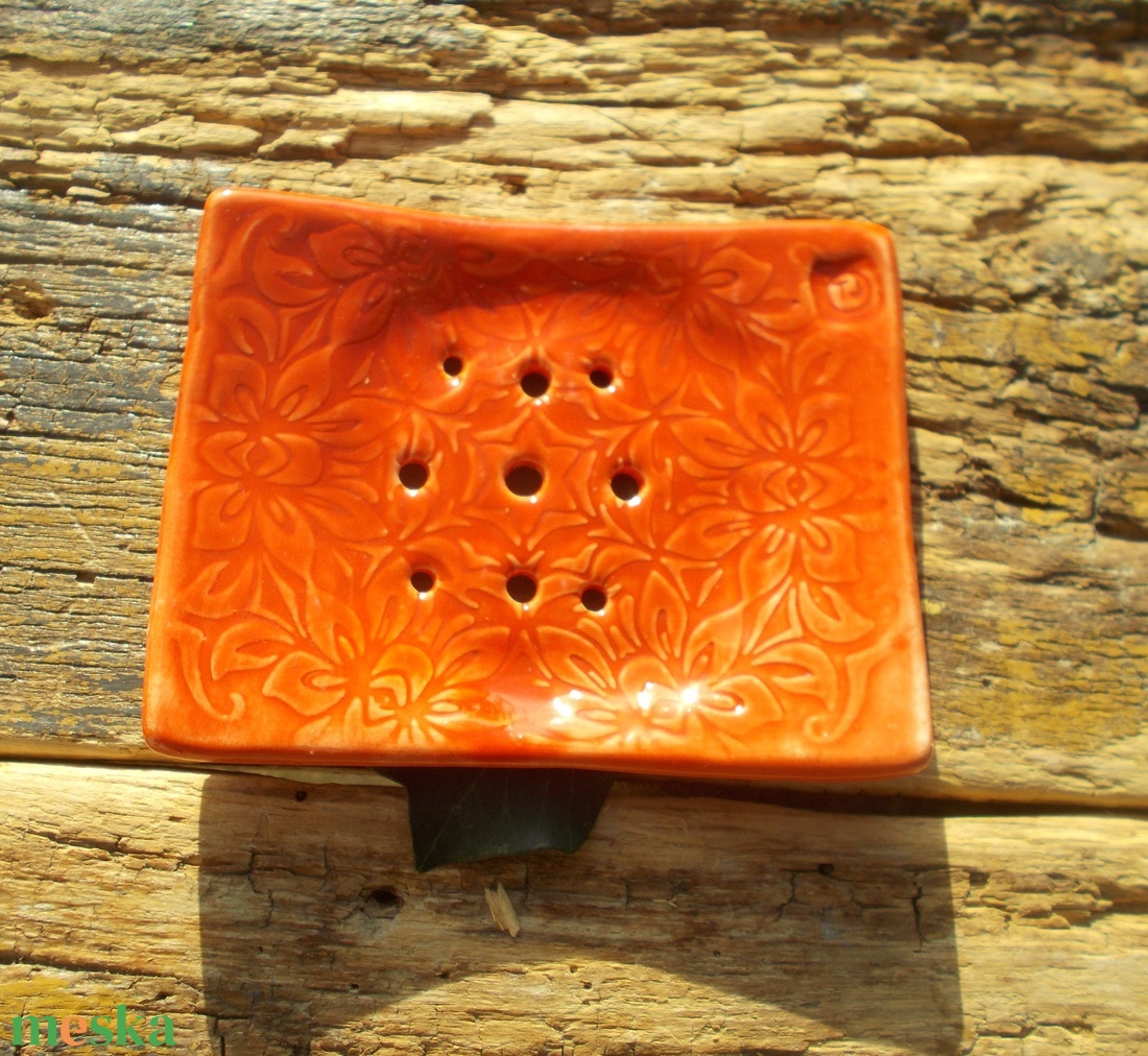 Piros szappantartó - otthon & életmód - fürdőszoba - szappantartó - Meska.hu