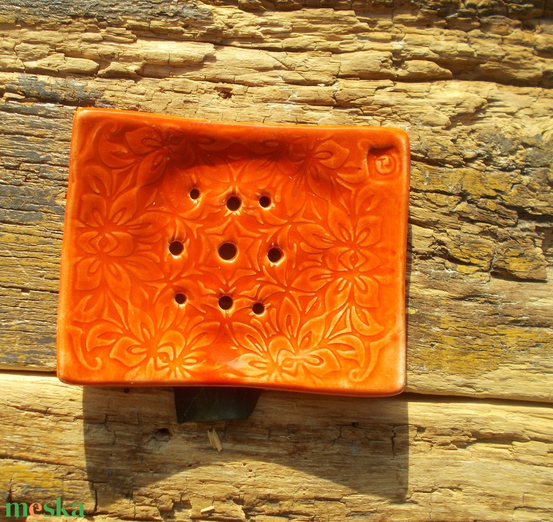 Piros szappantartó - otthon & életmód - fürdőszoba - szappantartó - Meska.hu