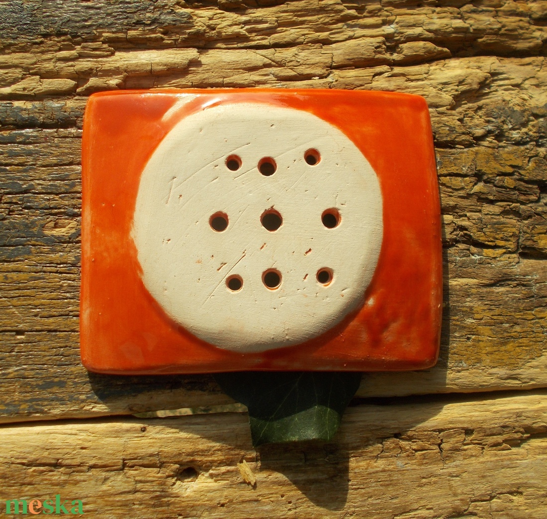 Piros szappantartó - otthon & életmód - fürdőszoba - szappantartó - Meska.hu