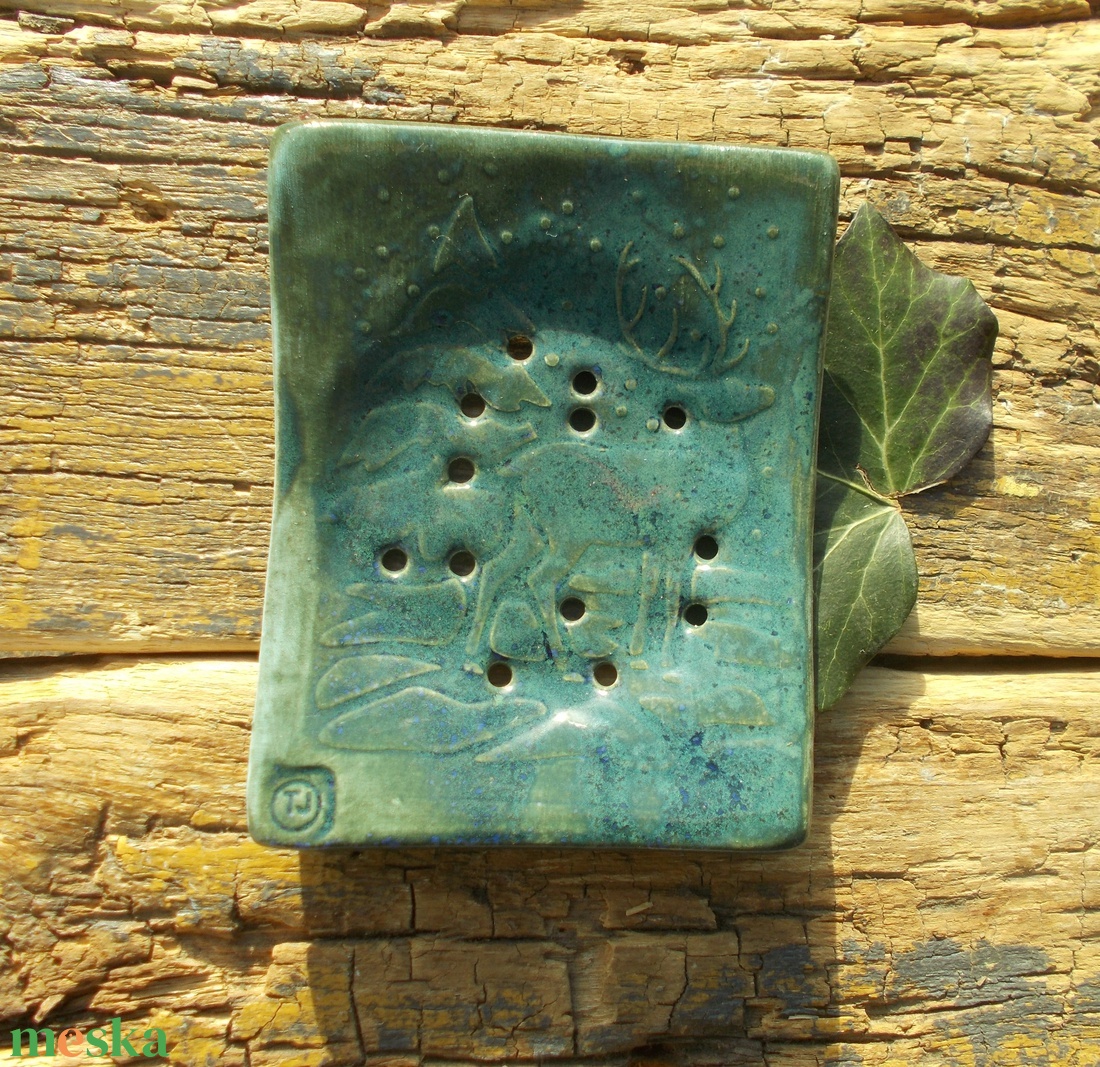 Szappantartó őzikével - otthon & életmód - fürdőszoba - szappantartó - Meska.hu