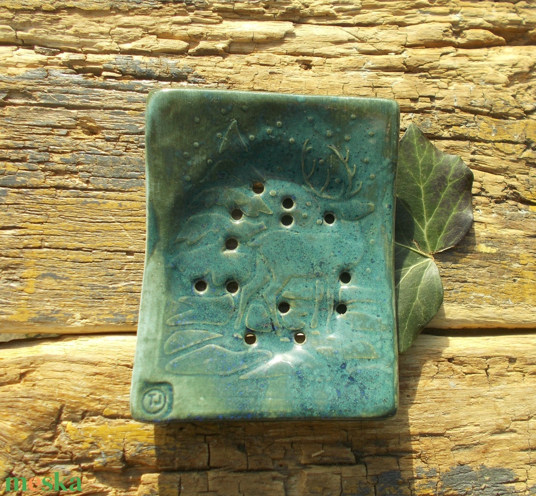 Szappantartó őzikével - otthon & életmód - fürdőszoba - szappantartó - Meska.hu