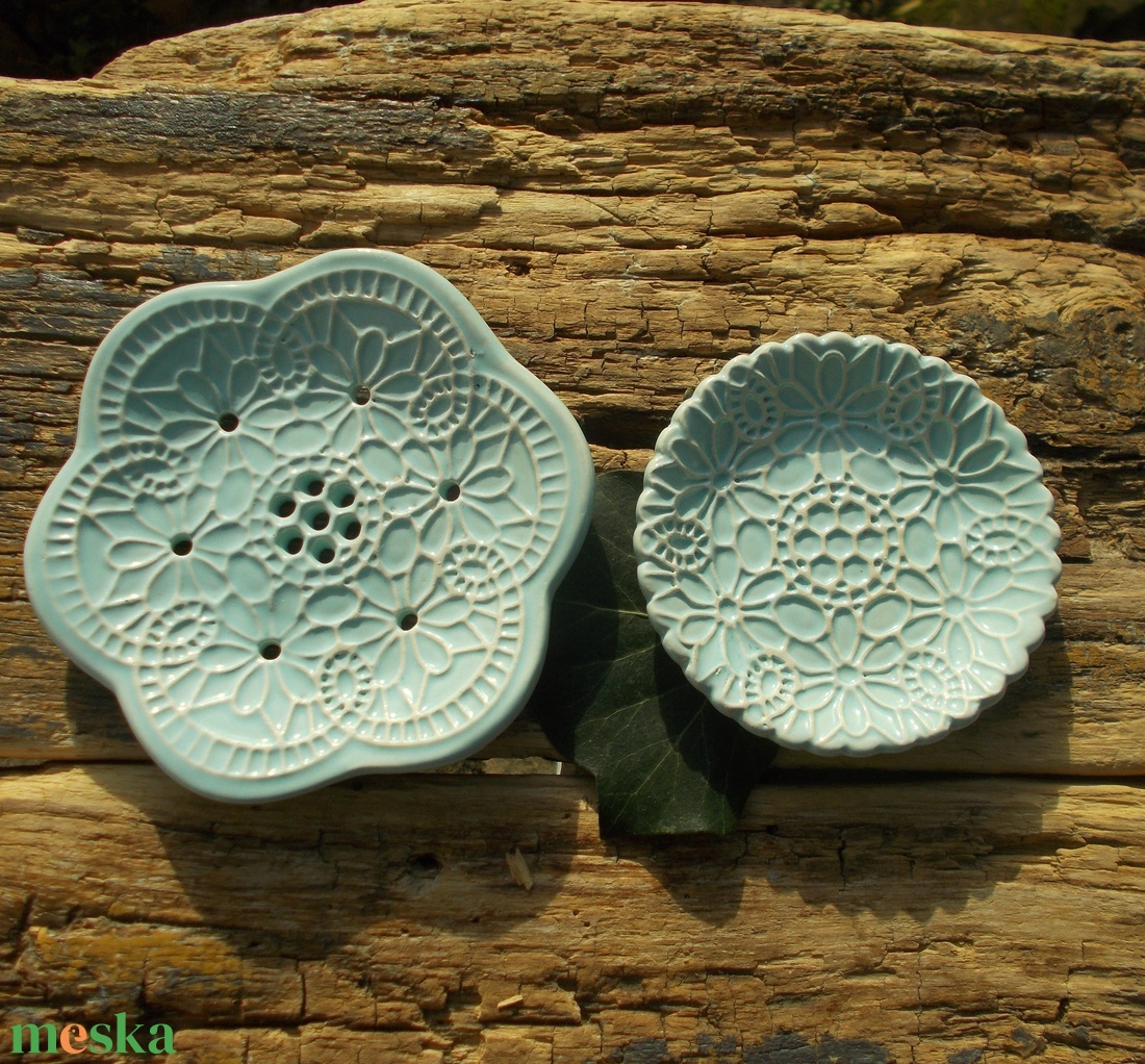 Tenxérnyi szappantartó szappantartó  + gyűrűtartó - otthon & életmód - fürdőszoba - szappantartó - Meska.hu