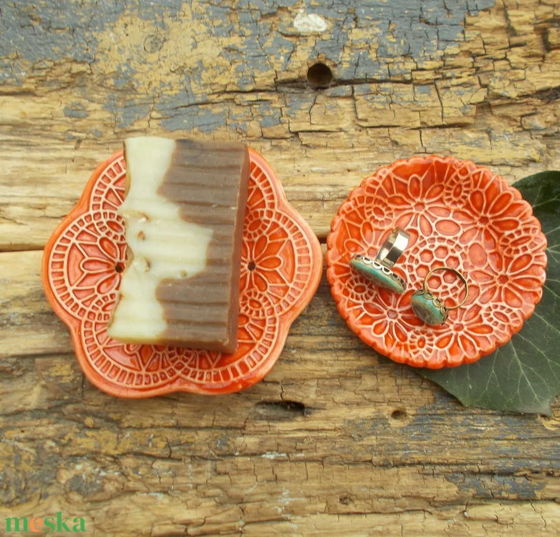 Tenxérnyi szappantartó szappantartó  + gyűrűtartó - otthon & életmód - fürdőszoba - szappantartó - Meska.hu