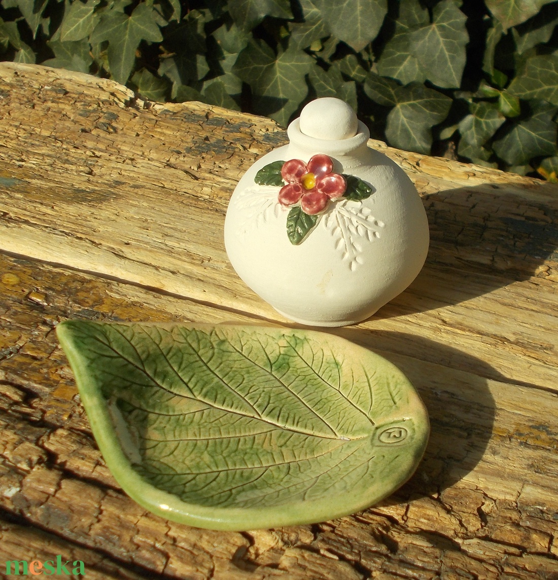 Virágos párologtató szett. - otthon & életmód - gyertya, illat, aroma - párologtató - Meska.hu