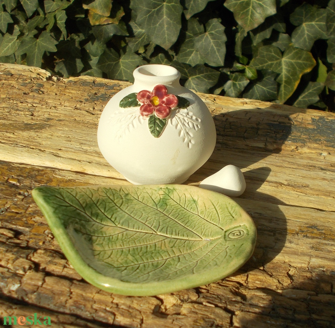 Virágos párologtató szett. - otthon & életmód - gyertya, illat, aroma - párologtató - Meska.hu