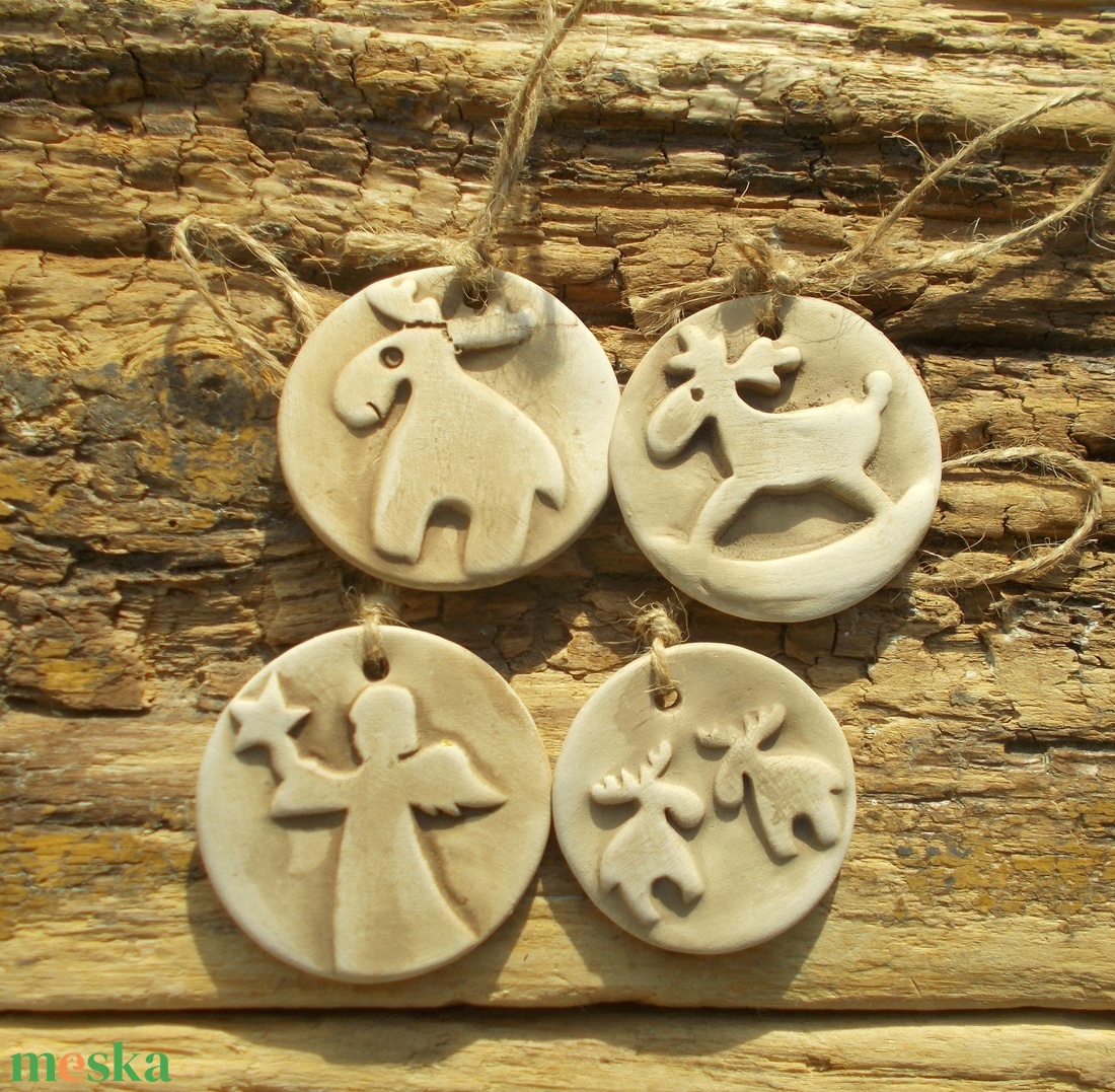 4 db Vintage karácsonyfadísz.  - karácsony - karácsonyi lakásdekoráció - karácsonyfadíszek - Meska.hu