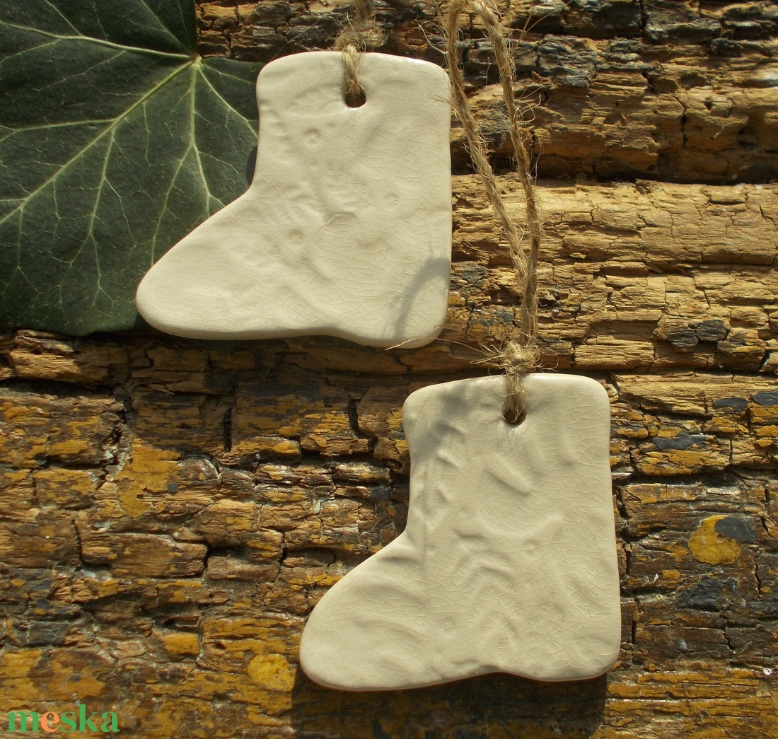 3 db mázas karácsonyfadísz  - karácsony - karácsonyi lakásdekoráció - karácsonyfadíszek - Meska.hu