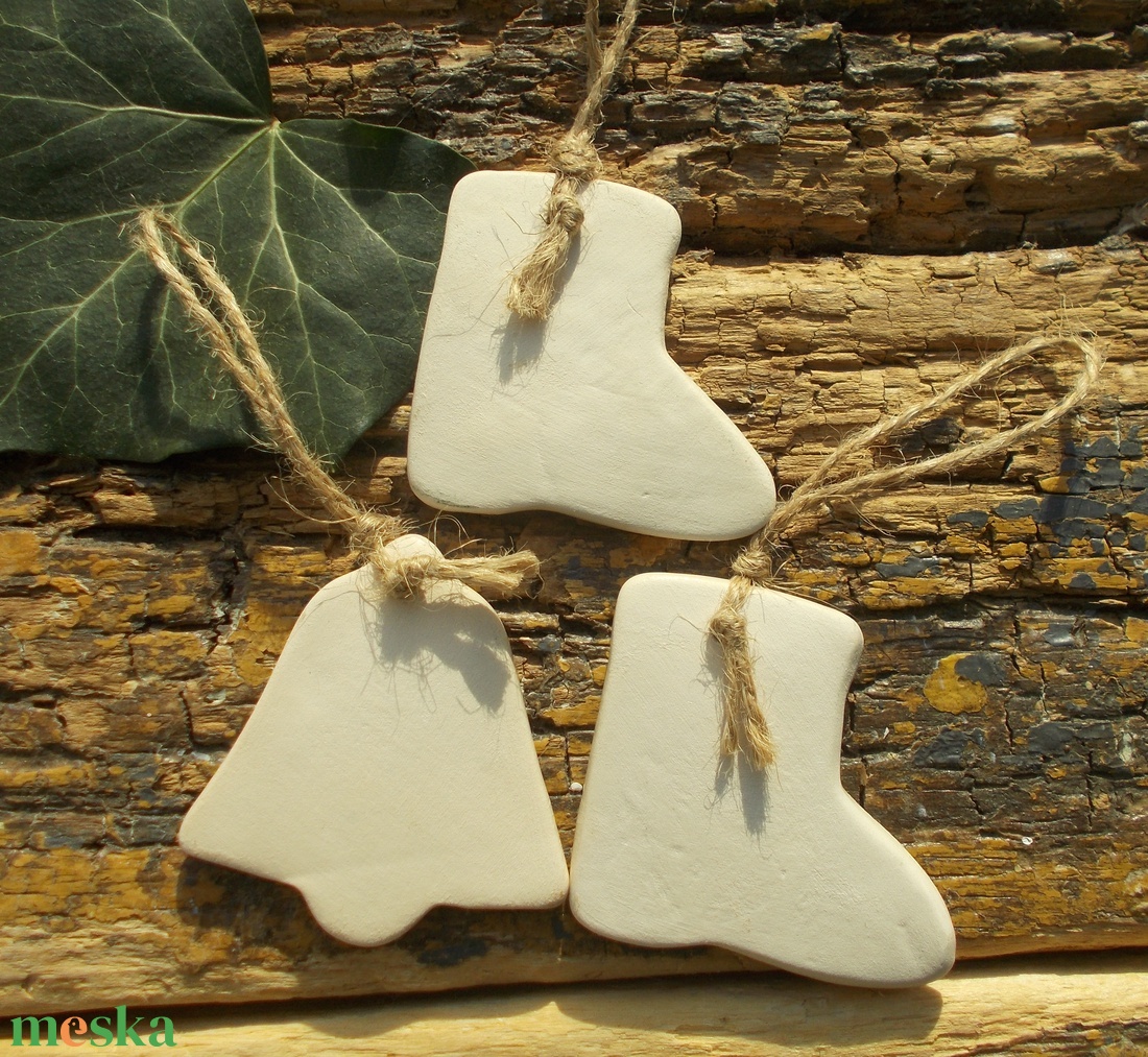 3 db mázas karácsonyfadísz  - karácsony - karácsonyi lakásdekoráció - karácsonyfadíszek - Meska.hu