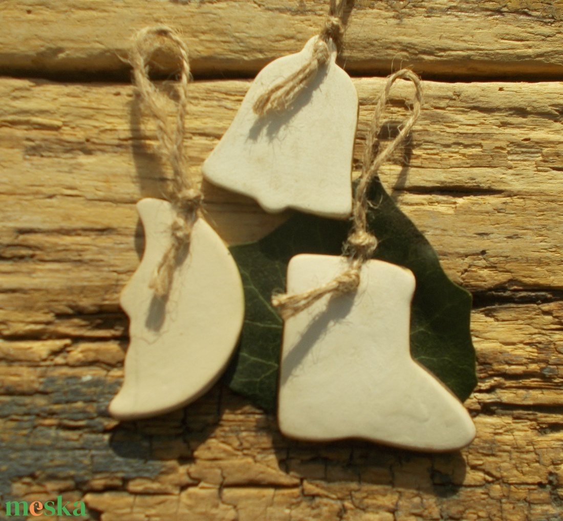 3 db mázas karácsonyfadísz  - karácsony - karácsonyi lakásdekoráció - karácsonyfadíszek - Meska.hu