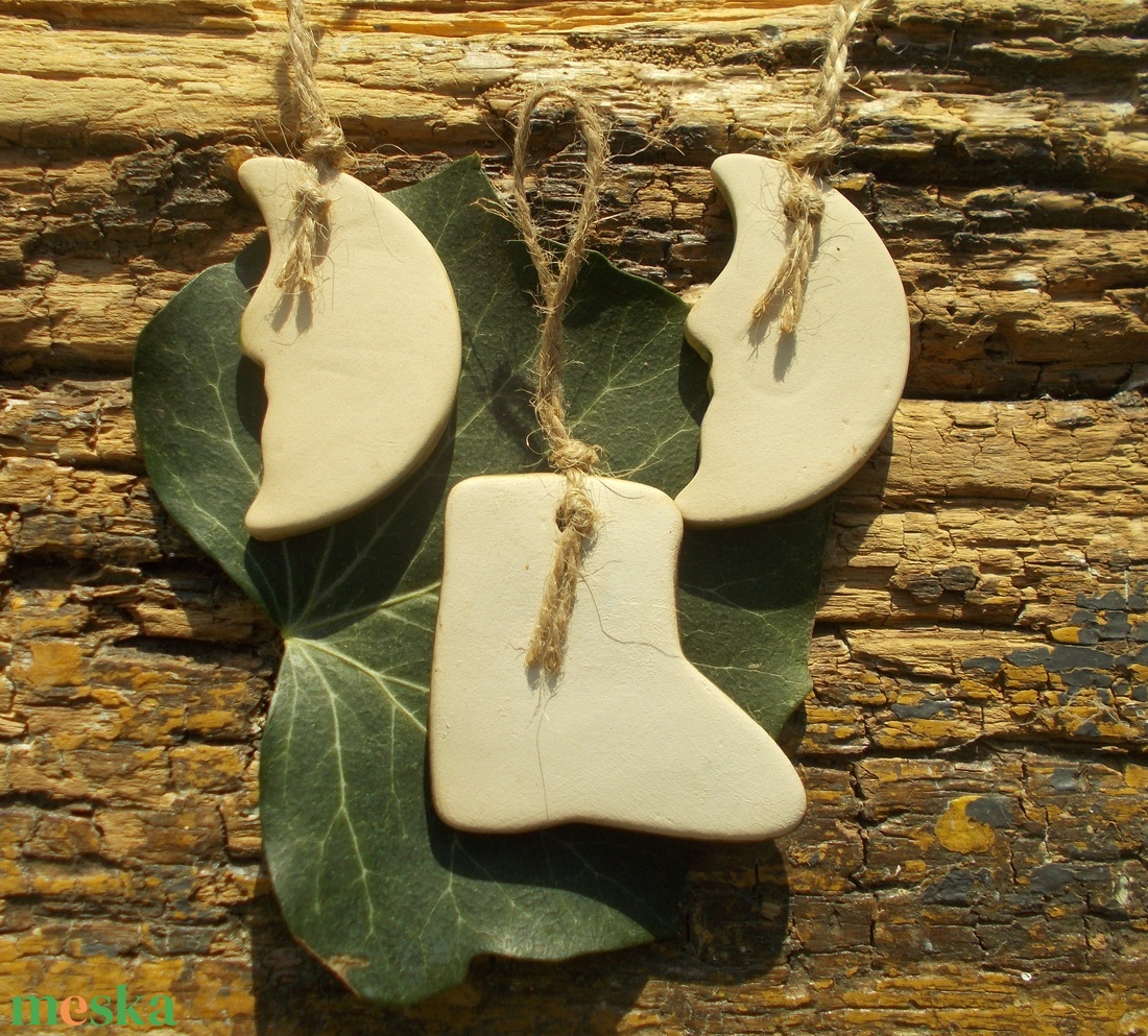 3 db mázas karácsonyfadísz  - karácsony - karácsonyi lakásdekoráció - karácsonyfadíszek - Meska.hu