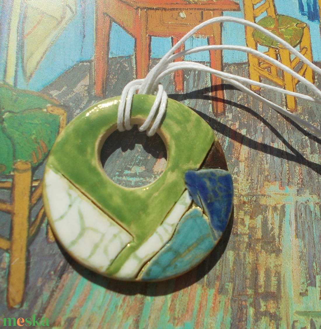 Színes nyaklánc - ékszer - nyaklánc - medálos nyaklánc - Meska.hu