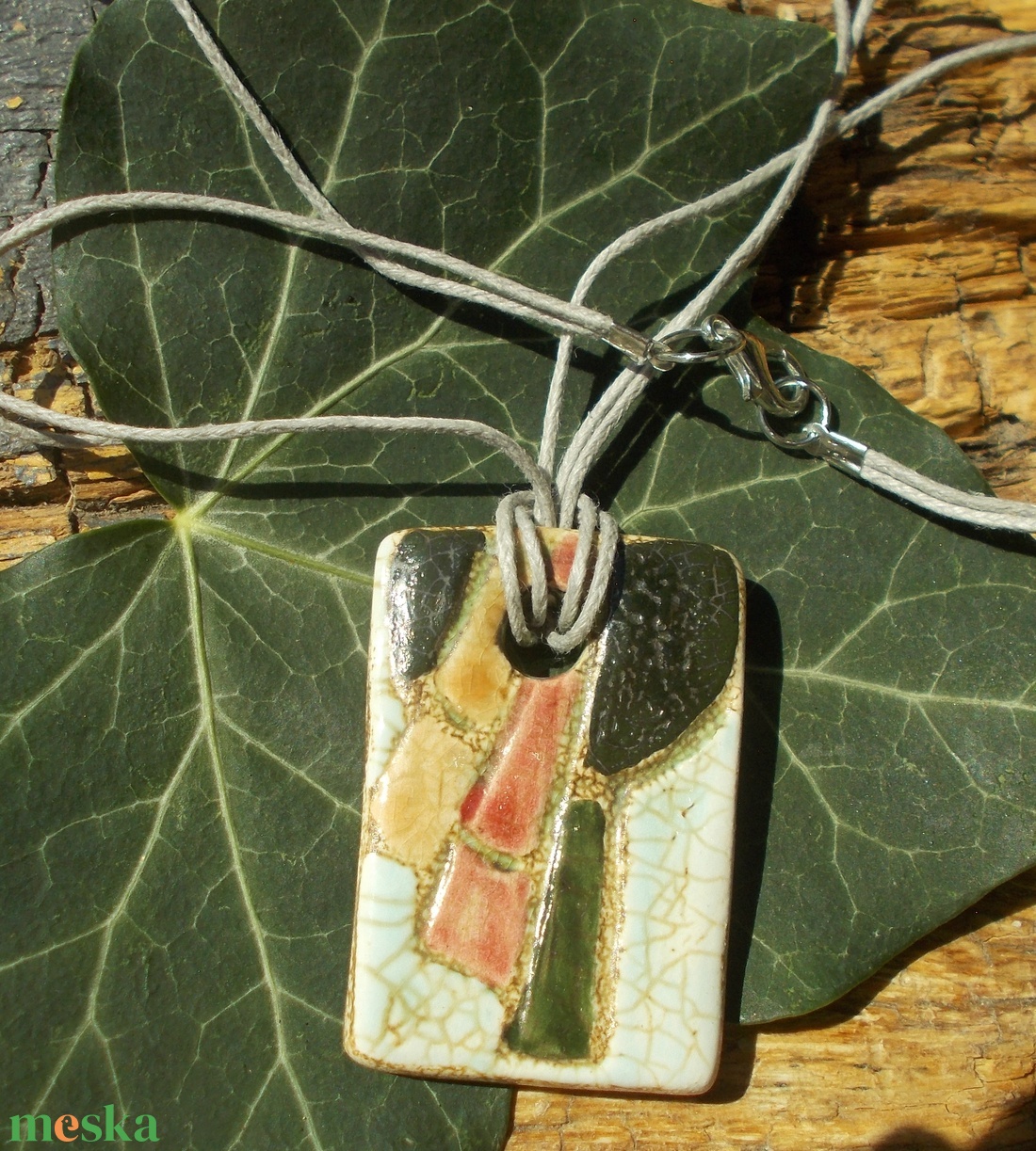 Színes nyaklánc - ékszer - nyaklánc - medálos nyaklánc - Meska.hu