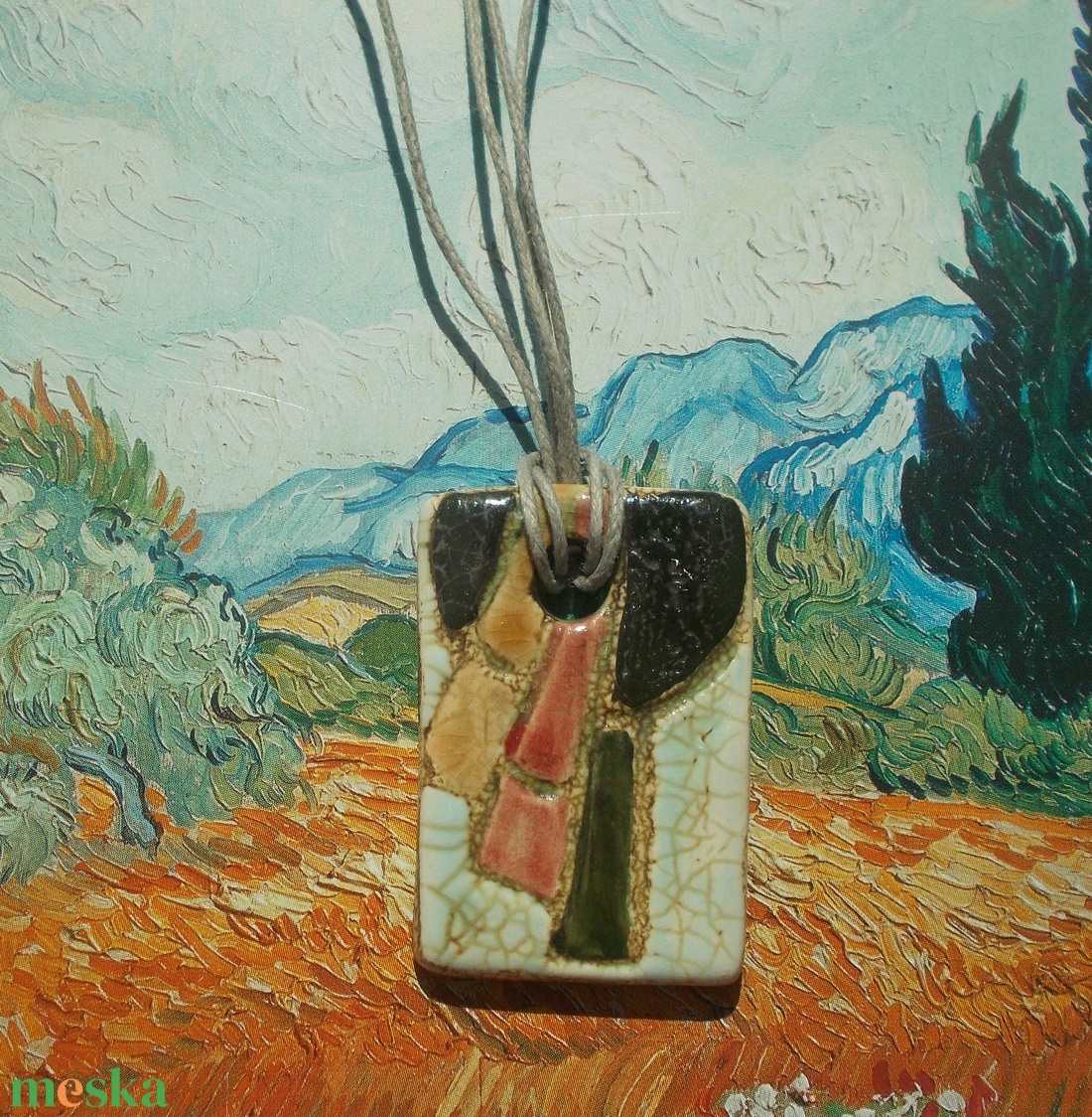 Színes nyaklánc - ékszer - nyaklánc - medálos nyaklánc - Meska.hu