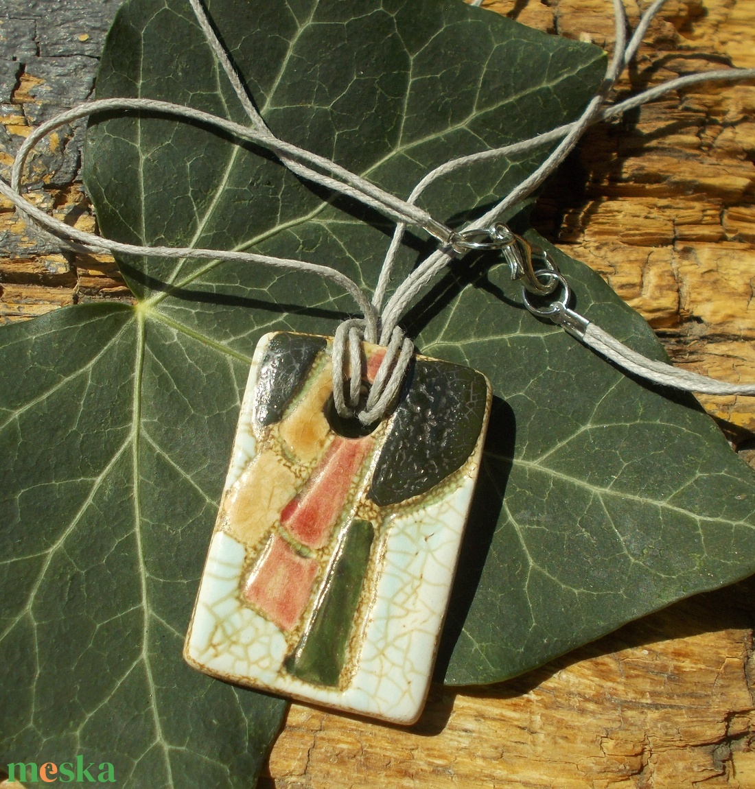 Színes nyaklánc - ékszer - nyaklánc - medálos nyaklánc - Meska.hu