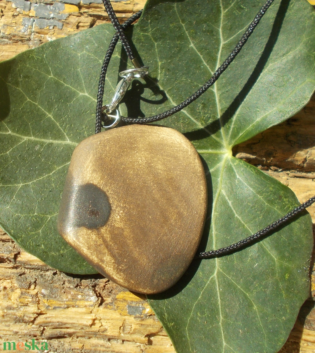 Barna nyaklánc - ékszer - nyaklánc - medálos nyaklánc - Meska.hu