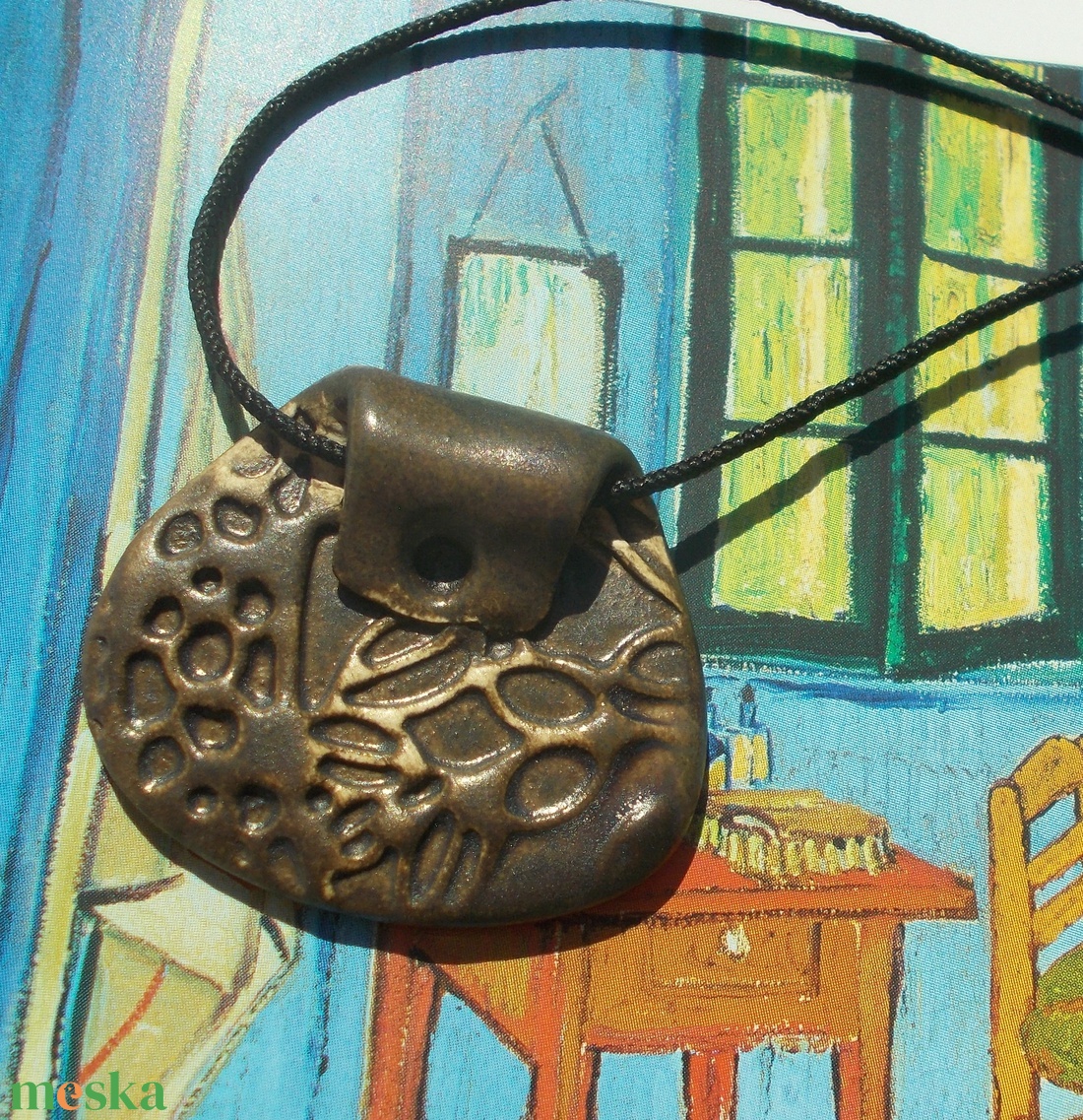 Barna nyaklánc - ékszer - nyaklánc - medálos nyaklánc - Meska.hu